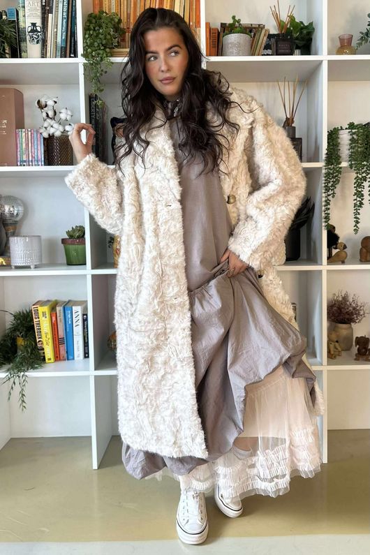 Paloma Pouf Layering Dress Mocha